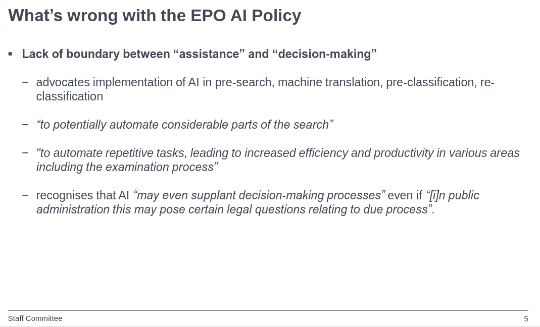 European Patent Office slop presentation