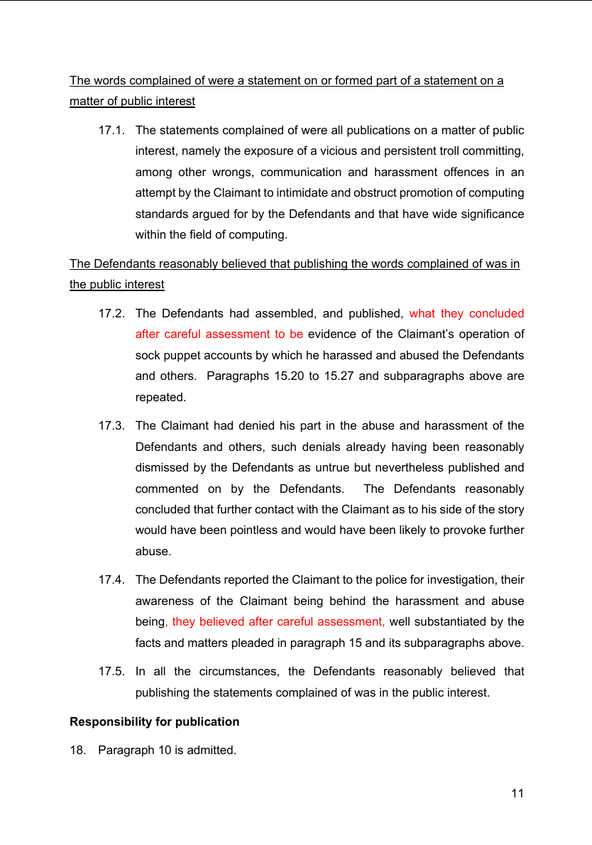 Defence and CounterClaim (DCC) 2025