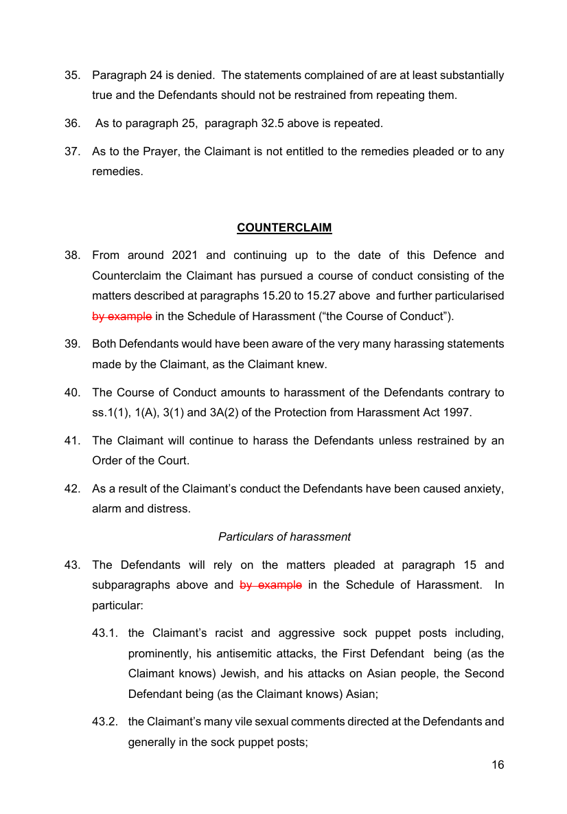 Defence and CounterClaim (DCC) 2025