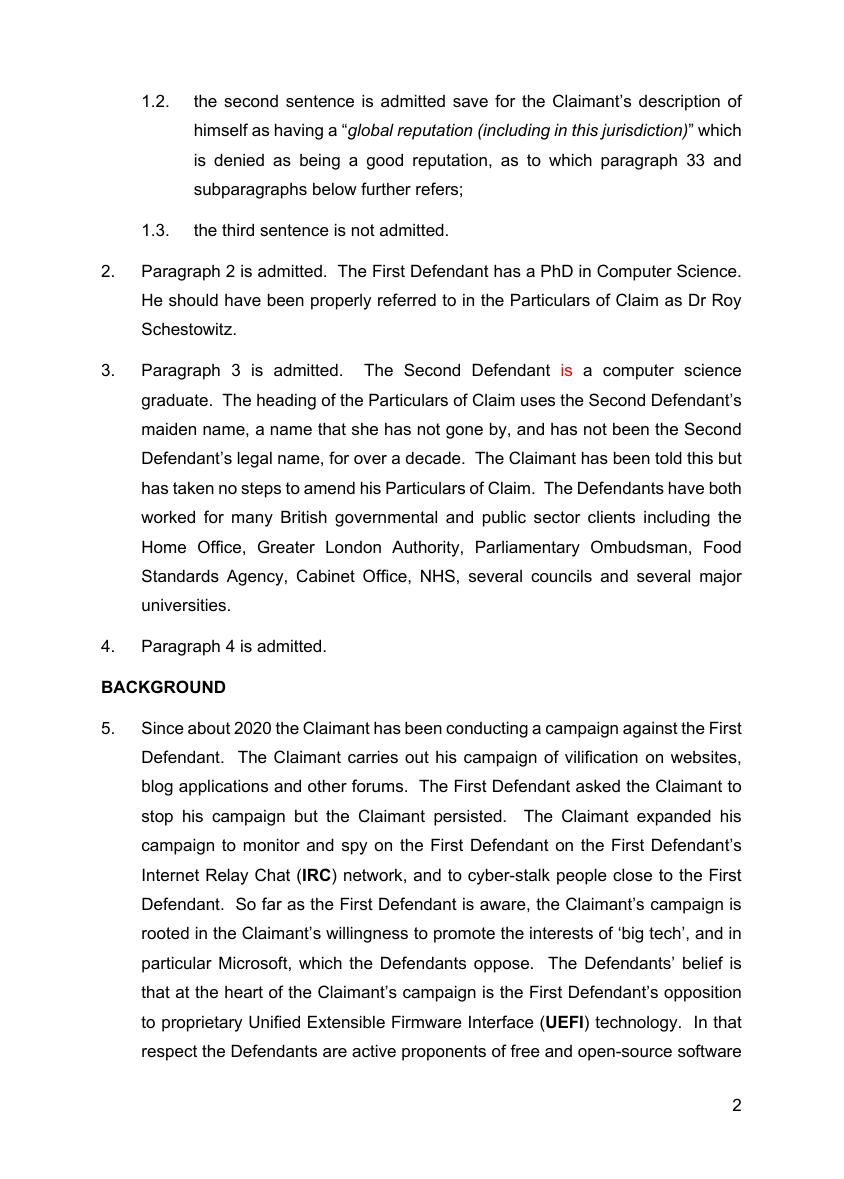 Defence and CounterClaim (DCC) 2025