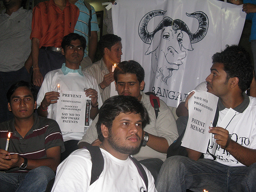 Software patents protest in India