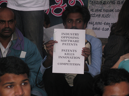 Software patents protest in India