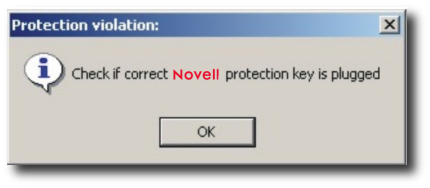 Novell error message
