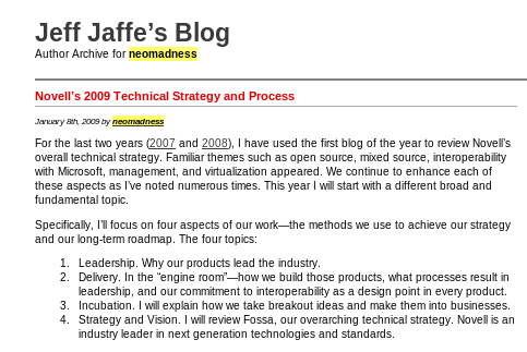 Jeff Jaffe's blog