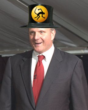 Ballmer with Ximian hat